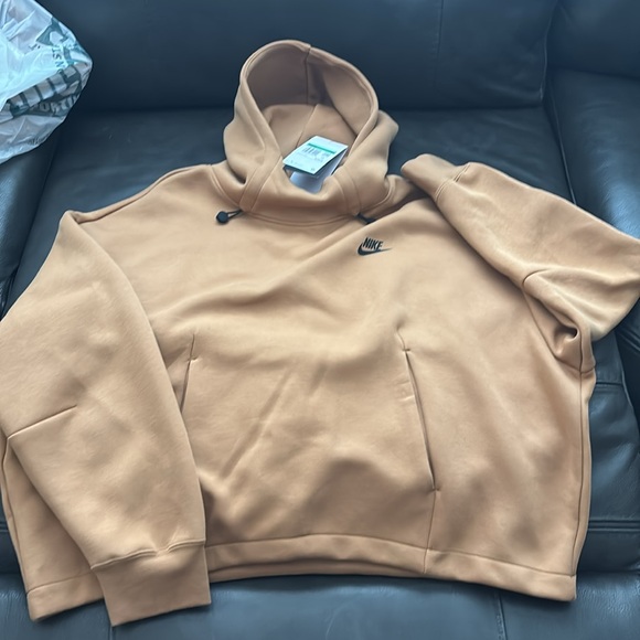 Nike Women’s Tech Fleece Oversized Hoodie in Flax Sz XL NWT - Picture 11 of 12